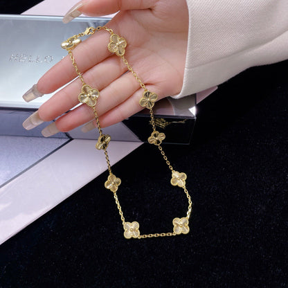 [Bling Jewelry] KLEEBATT-HALSKETTE MIT 10 LASER-MOTIVEN