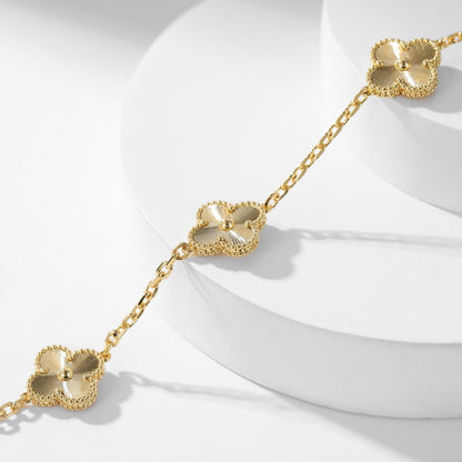 [Bling Jewelry] KLEEBATT-HALSKETTE MIT 10 LASER-MOTIVEN