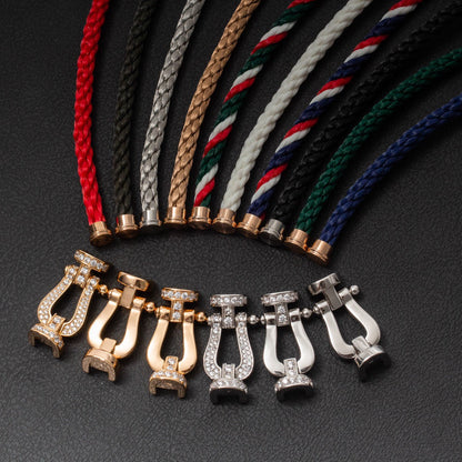 [Bling Jewelrys ]FORCE LARGE HORSESHOE FULL DIAMOND BRACELET ROSE GOLD