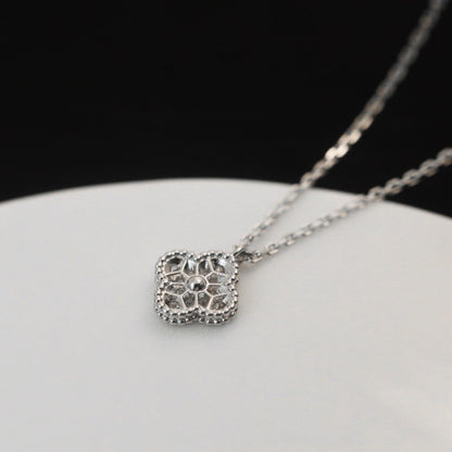 [Bling Jewelrys ]CLOVER MINI 9.5MM PENDANT DIAMOND NECKLACE