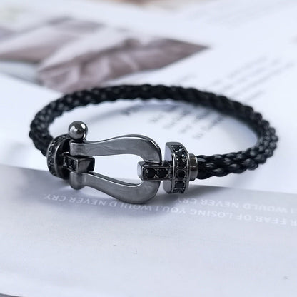 [Bling Jewelrys ]FORCE LARGE SERIES HORSESHOE BLACK SAMURAI BRACELET