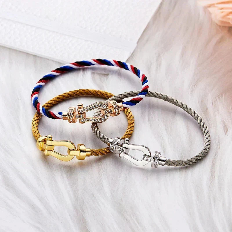 [Bling Jewelrys ]FORCE LARGE HORSESHOE NO DIAMOND BRACELET GOLD