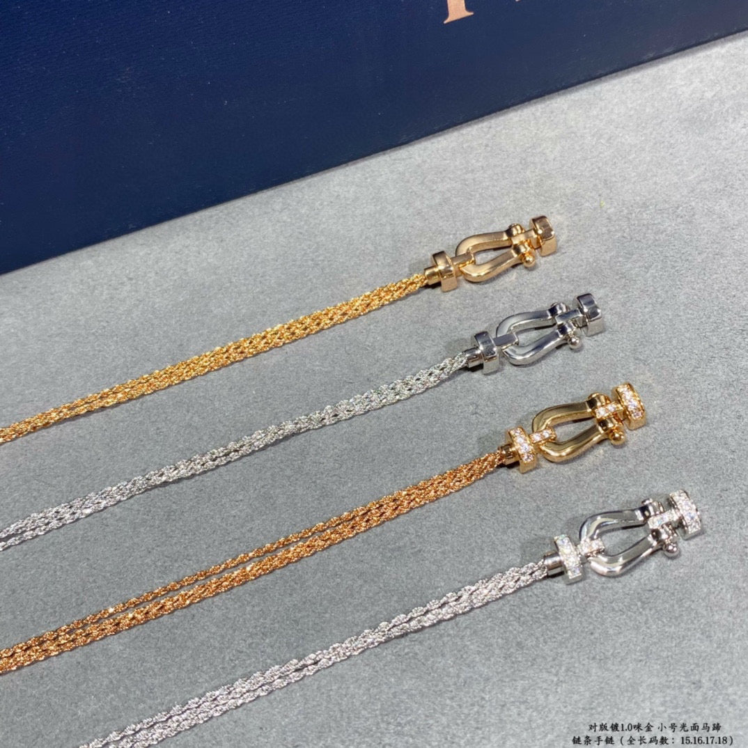 [Bling Jewelrys ]FORCE SMALL HORSESHOE  DIAMOND CHAIN ROPE BRACELET