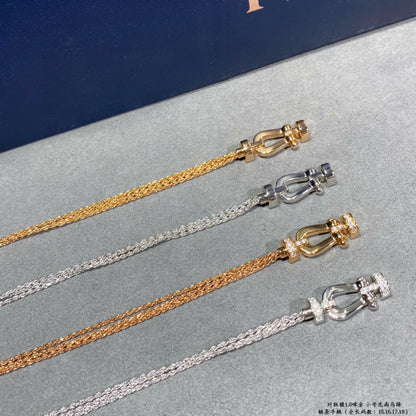 [Bling Jewelrys ]FORCE SMALL HORSESHOE  DIAMOND CHAIN ROPE BRACELET