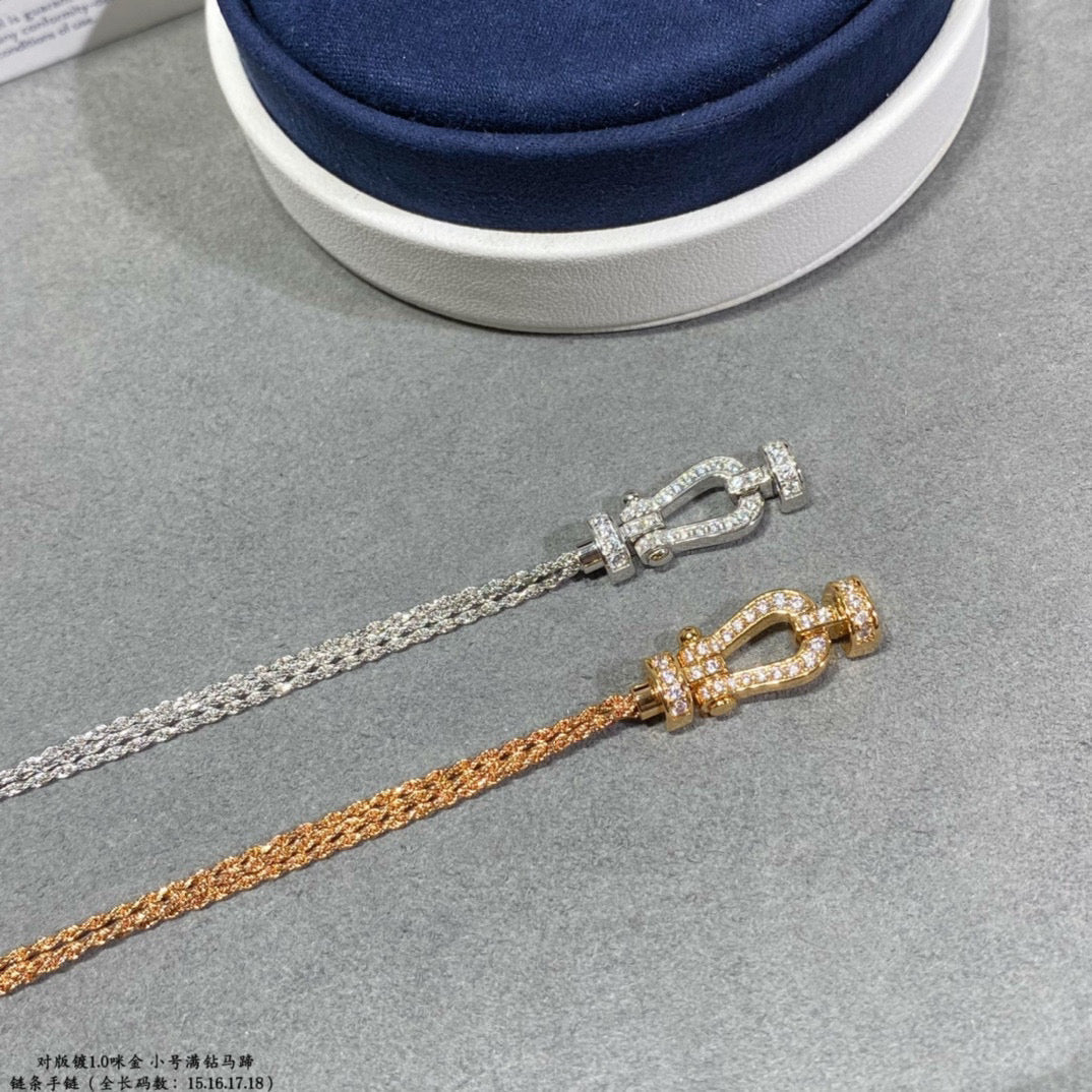 [Bling Jewelrys ]FORCE SMALL HORSESHOE  DIAMOND CHAIN ROPE BRACELET