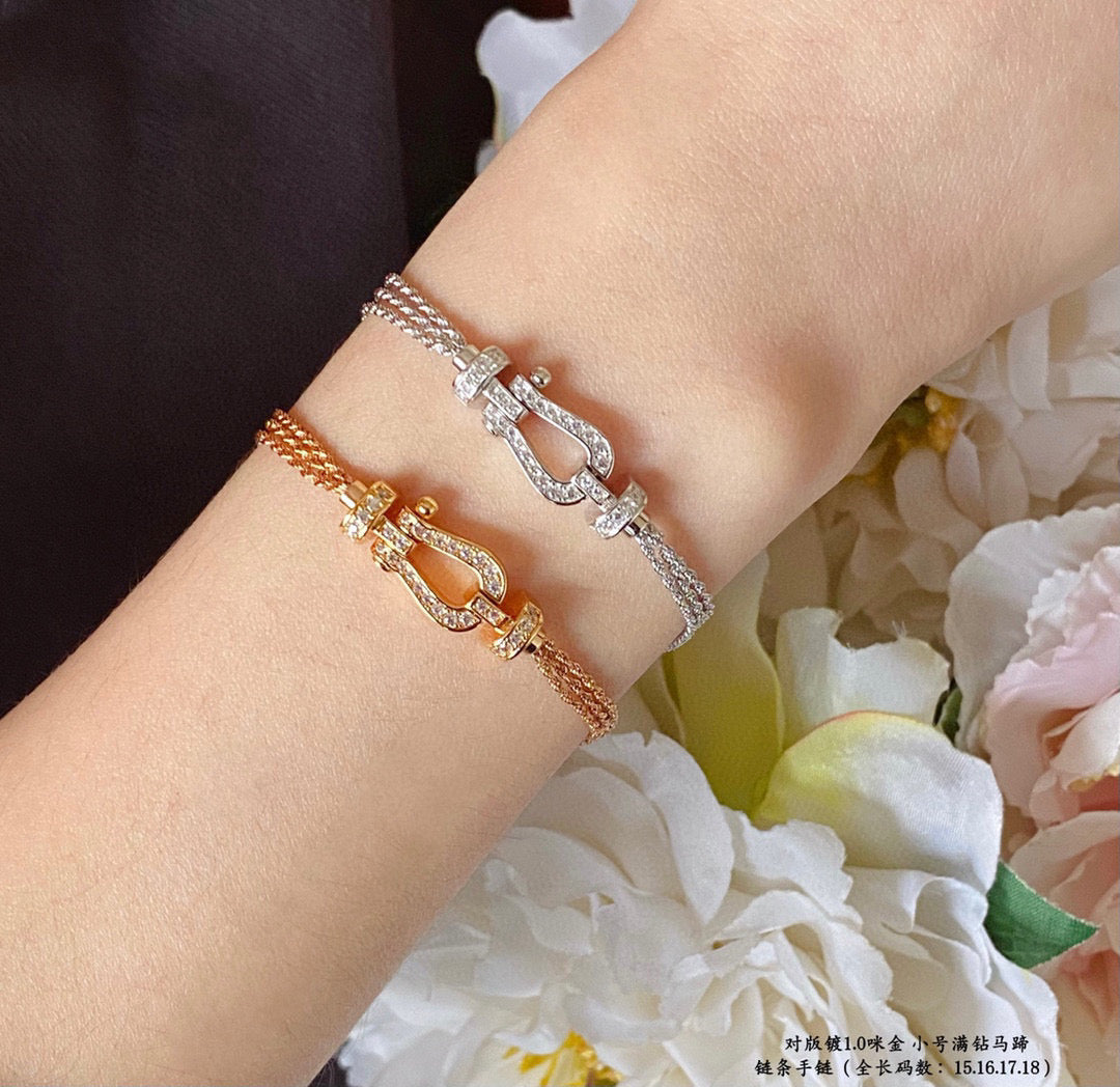 [Bling Jewelrys ]FORCE SMALL HORSESHOE  DIAMOND CHAIN ROPE BRACELET