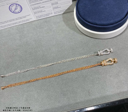 [Bling Jewelrys ]FORCE SMALL HORSESHOE  DIAMOND CHAIN ROPE BRACELET