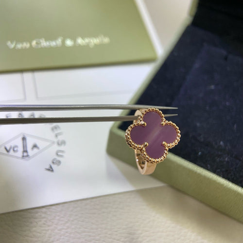 [Bling Jewelrys ]CLOVER  PURPLE VIOLET RING
