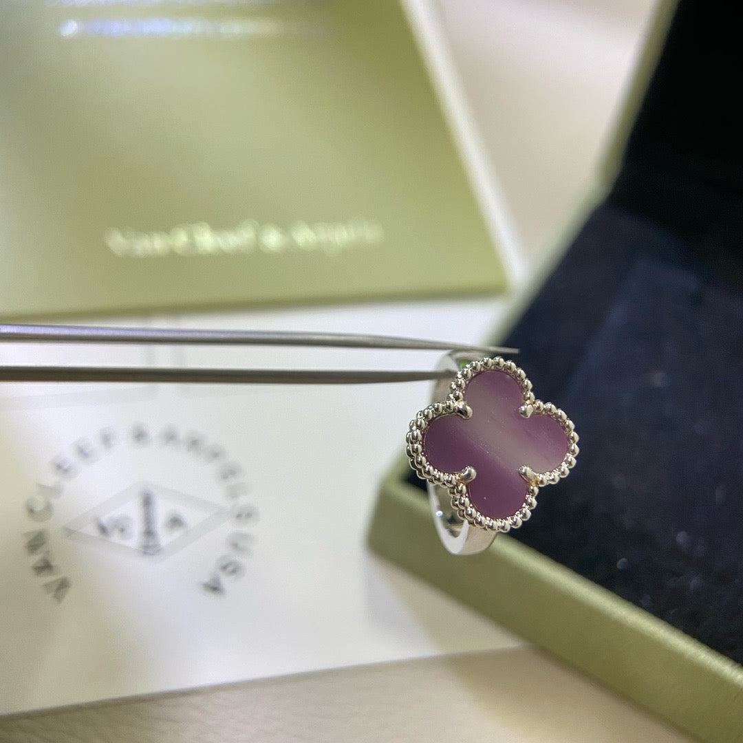 [Bling Jewelrys ]CLOVER  PURPLE VIOLET RING