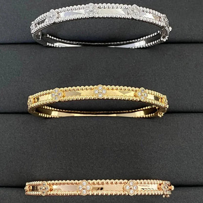 [Bling Jewelrys ]CLOVER BRACELET 4MM DIAMONDS