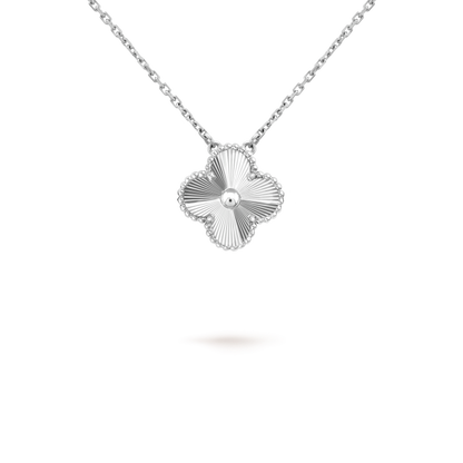 [Bling Jewelrys ]CLOVER 15MM LASER NECKLACE SILVER
