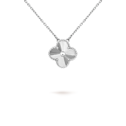 [Bling Jewelrys ]CLOVER 15MM LASER NECKLACE SILVER