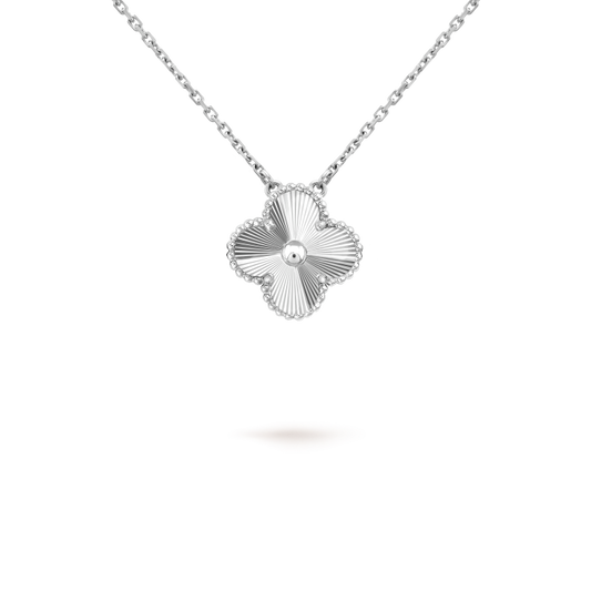 [Bling Jewelrys ]CLOVER 15MM LASER NECKLACE SILVER