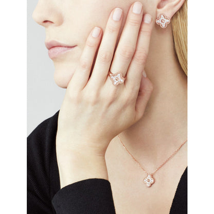 [Bling Jewelrys] CLOVER 15MM DIAMANT-EINZELBLUMEN-HALSKETTE