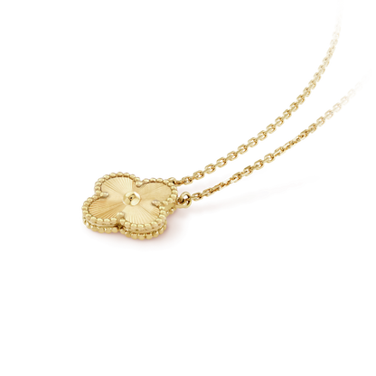 [Bling Jewelrys ]CLOVER 15MM LASER NECKLACE