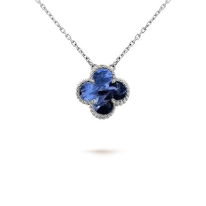 [Bling Jewelrys ]CLOVER 15MM PIETERSITE NECKLACE SILVER