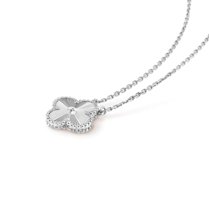 [Bling Jewelrys ]CLOVER 15MM LASER NECKLACE SILVER