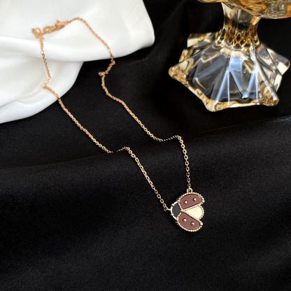 [Bling Jewelrys ]LUCKY  CARNELIANS LADYBUG NECKLACE