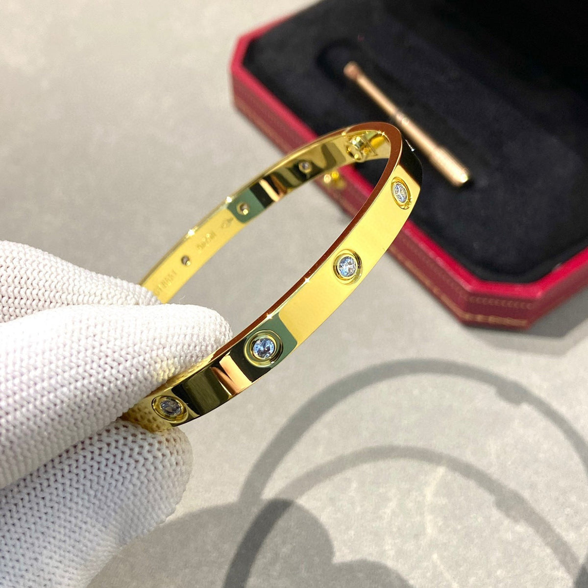 [Bling Jewelrys ]LOVE BRACELET 6.1MM 10 DIAMONDS