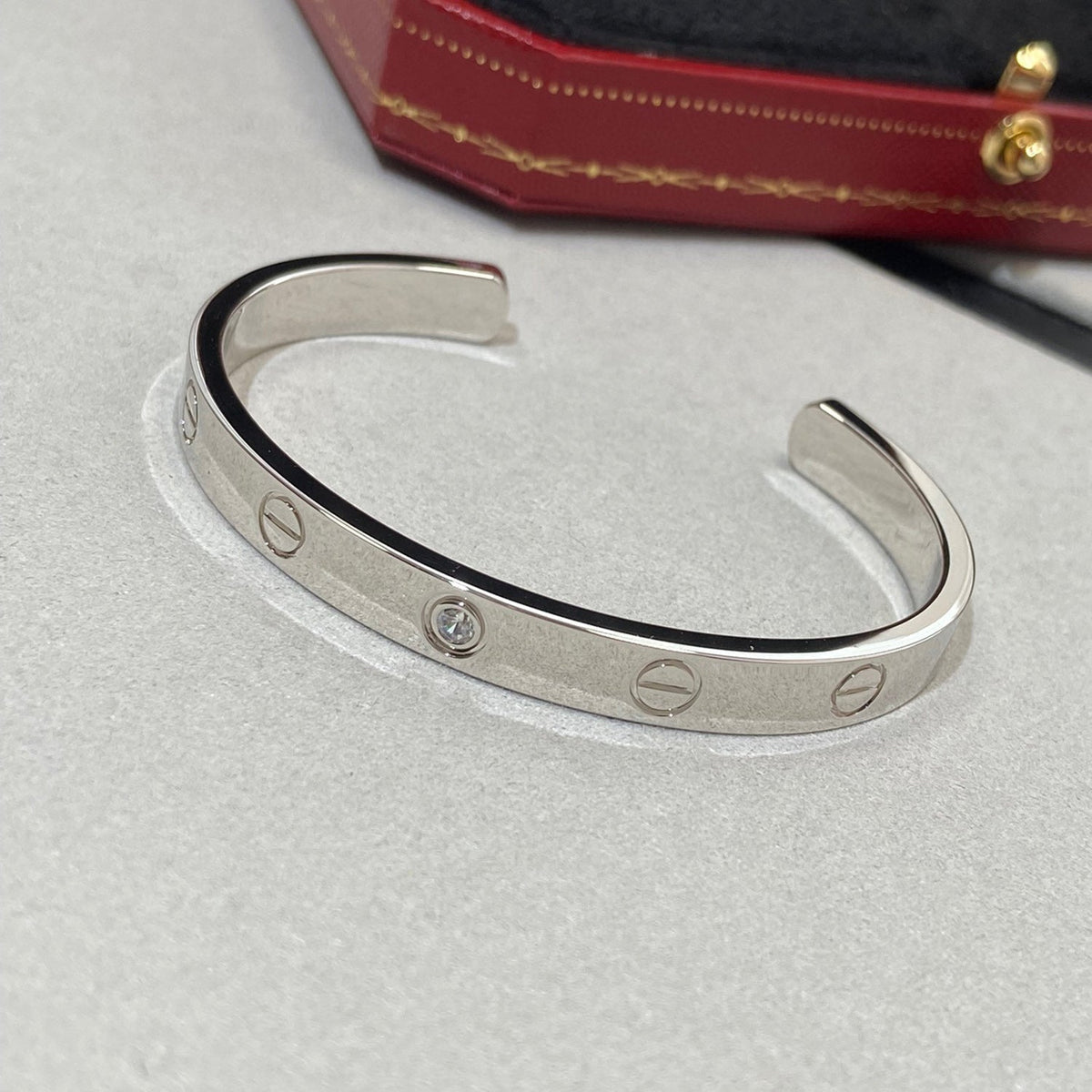 [Bling Jewelrys] LIEBESARMBAND 6,1 MM 1 DIAMANT OFFENER REIF