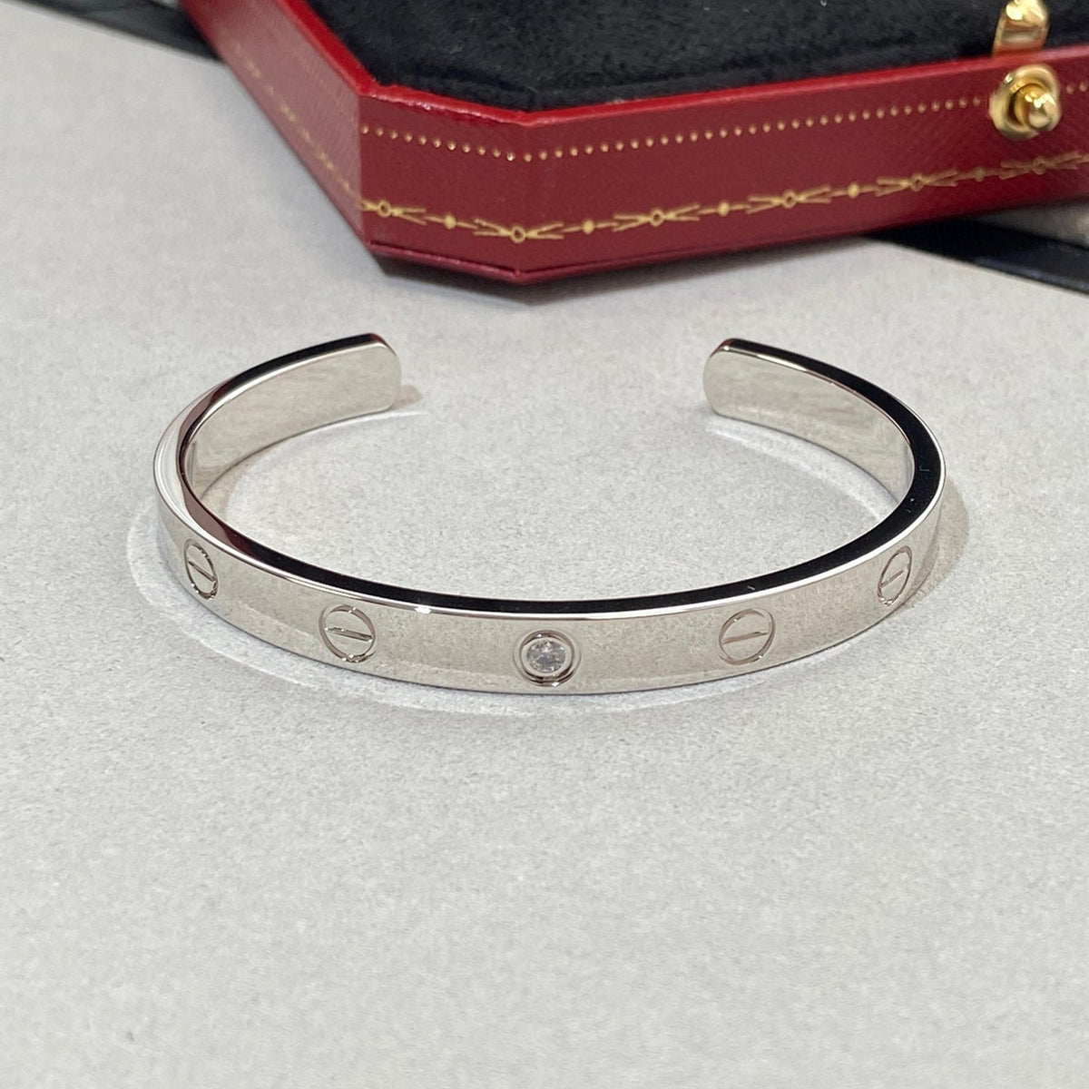 [Bling Jewelrys] LIEBESARMBAND 6,1 MM 1 DIAMANT OFFENER REIF