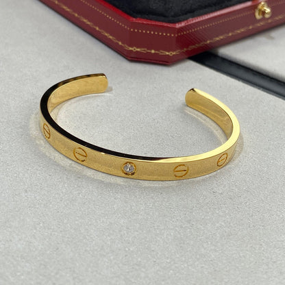 [Bling Jewelrys] LIEBESARMBAND 6,1 MM 1 DIAMANT OFFENER REIF