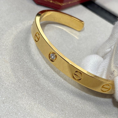 [Bling Jewelrys] LIEBESARMBAND 6,1 MM 1 DIAMANT OFFENER REIF