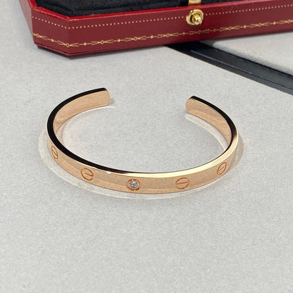 [Bling Jewelrys] LIEBESARMBAND 6,1 MM 1 DIAMANT OFFENER REIF
