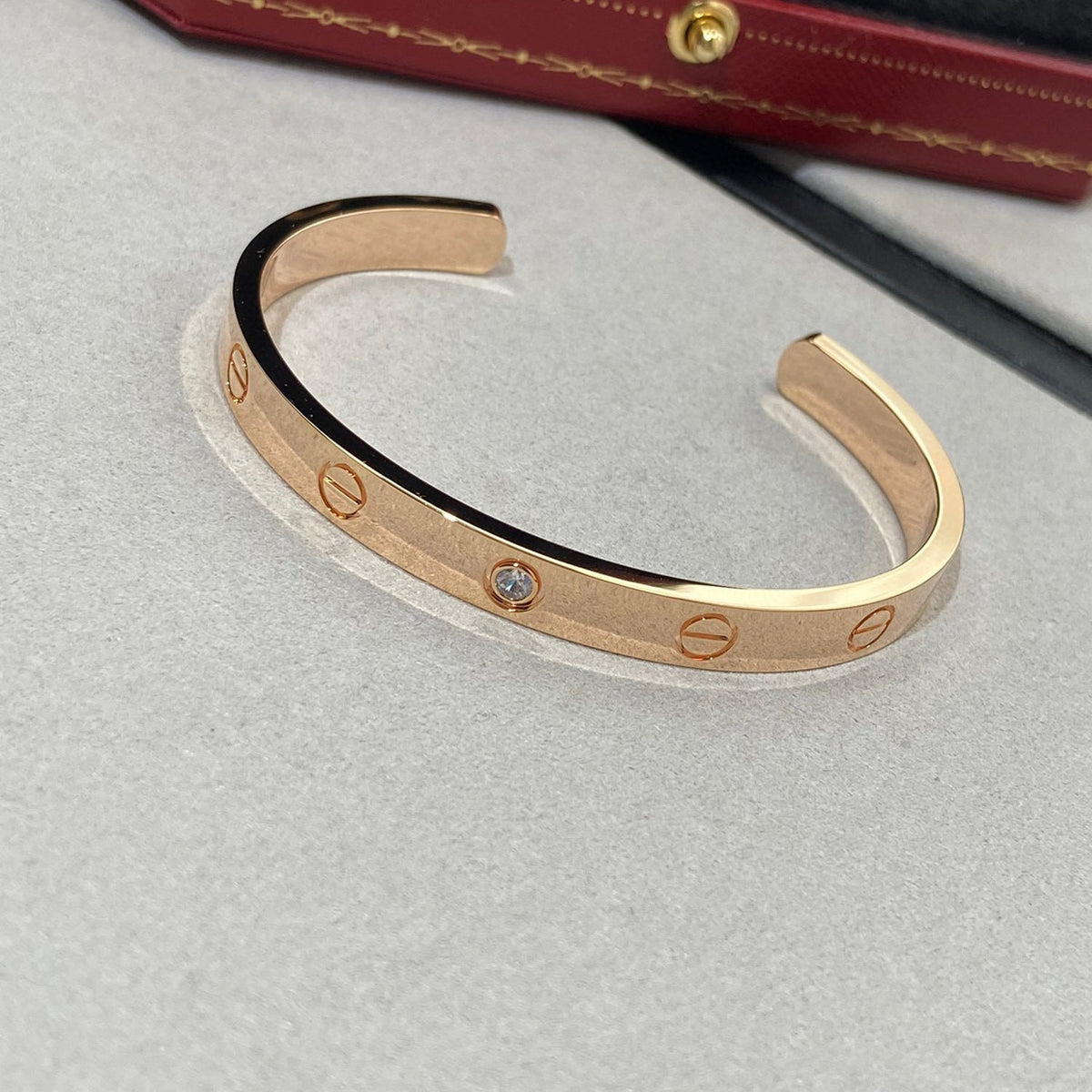 [Bling Jewelrys] LIEBESARMBAND 6,1 MM 1 DIAMANT OFFENER REIF