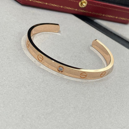 [Bling Jewelrys] LIEBESARMBAND 6,1 MM 1 DIAMANT OFFENER REIF