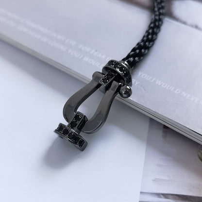 [Bling Jewelrys ]FORCE LARGE SERIES HORSESHOE BLACK SAMURAI BRACELET