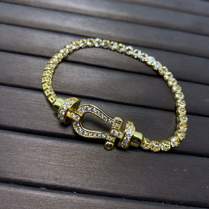 [Bling Jewelrys ]FORCE  HORSESHOE  DIAMOND TENNIS BRACELET