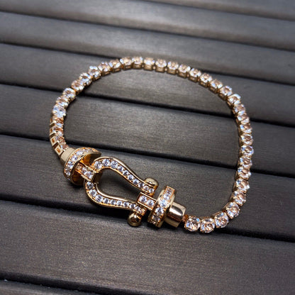[Bling Jewelrys] GROSSES HORSESHOE-TENNISARMBAND MIT VOLLBESATZ