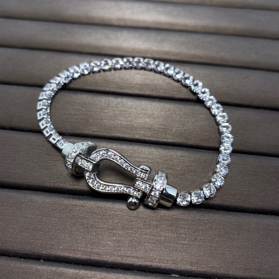 [Bling Jewelrys ]FORCE  HORSESHOE  DIAMOND TENNIS BRACELET