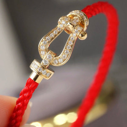[Bling Jewelrys ]FORCE LARGE HORSESHOE FULL DIAMOND BRACELET GOLD