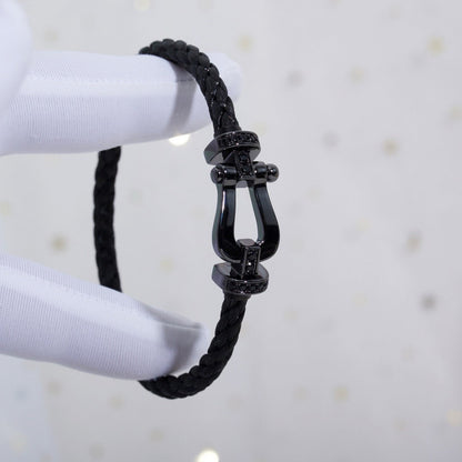 [Bling Jewelrys ]FORCE LARGE SERIES HORSESHOE BLACK SAMURAI BRACELET