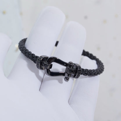 [Bling Jewelrys ]FORCE LARGE SERIES HORSESHOE BLACK SAMURAI BRACELET