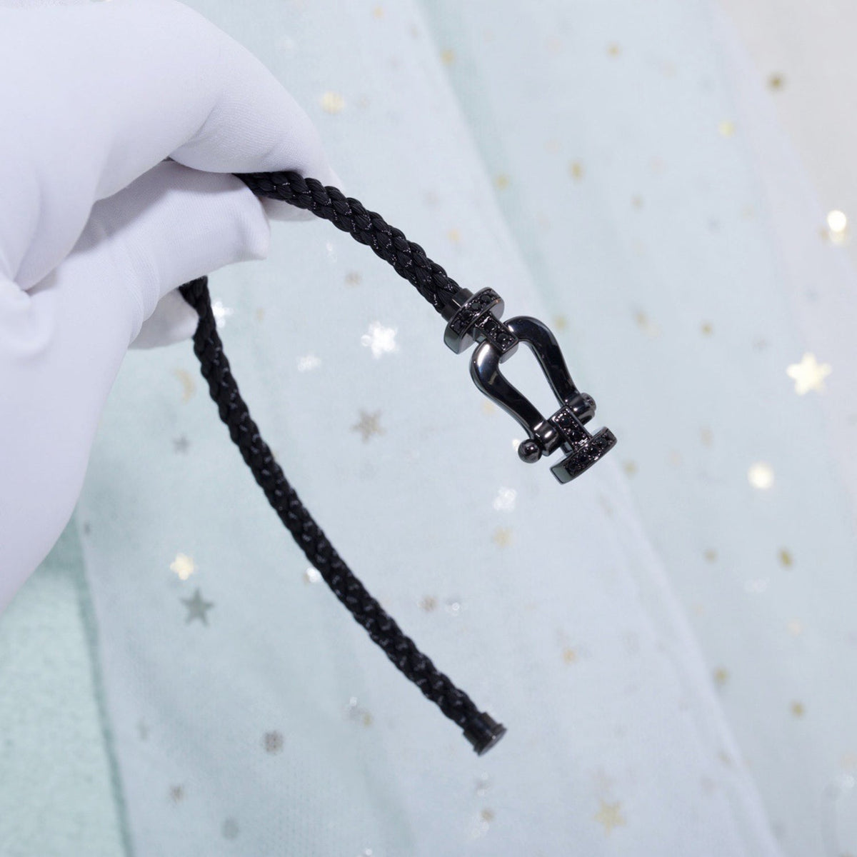 [Bling Jewelrys ]FORCE LARGE SERIES HORSESHOE BLACK SAMURAI BRACELET