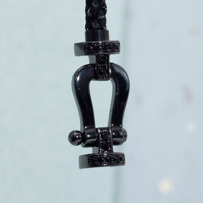 [Bling Jewelrys ]FORCE LARGE SERIES HORSESHOE BLACK SAMURAI BRACELET
