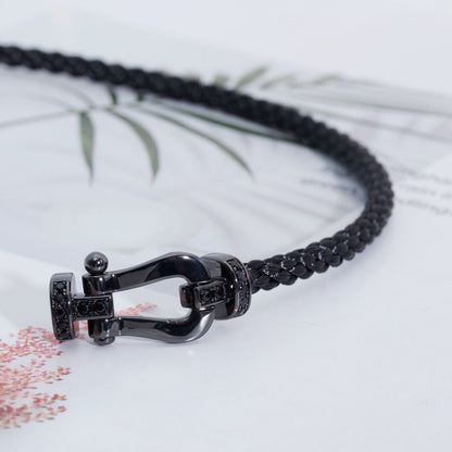 [Bling Jewelrys ]FORCE LARGE SERIES HORSESHOE BLACK SAMURAI BRACELET