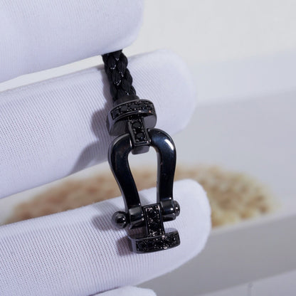 [Bling Jewelrys ]FORCE LARGE SERIES HORSESHOE BLACK SAMURAI BRACELET