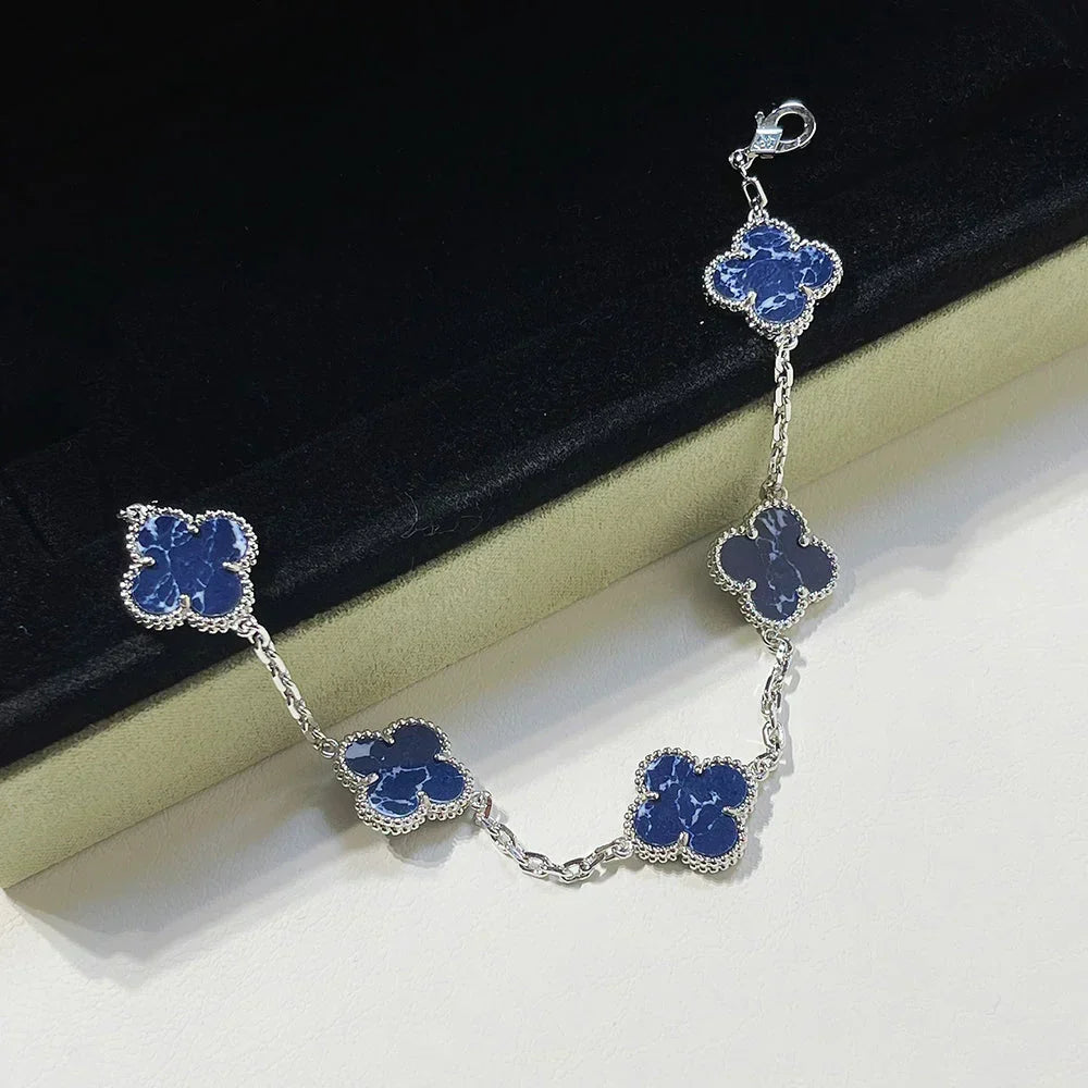 [Bling Jewelrys ]CLOVER 5 MOTIF PIETERSITE BRACELET COLLECTION