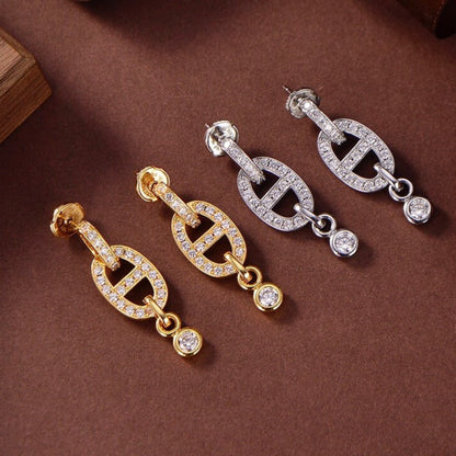 [Bling Jewelrys ]HM CHAINE DIAMOND EARRINGS