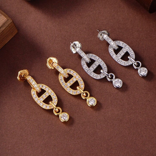 [Bling Jewelrys ]HM CHAINE DIAMOND EARRINGS
