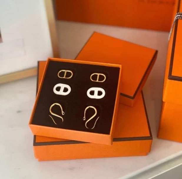 [Bling Jewelrys ]HM O'MAILLON GOLD EARRINGS