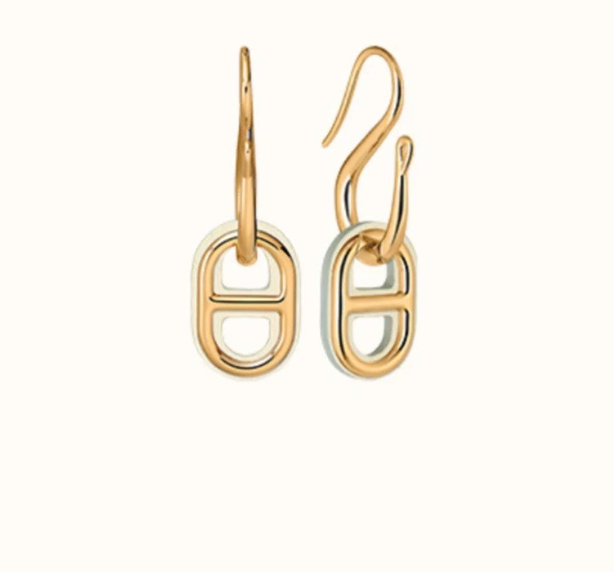 [Bling Jewelrys ]HM O'MAILLON GOLD EARRINGS