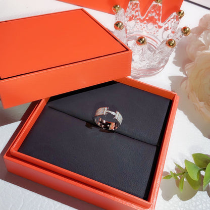 [Bling Jewelrys] H-RING MIT VOLLBESATZ-DIAMANTEN