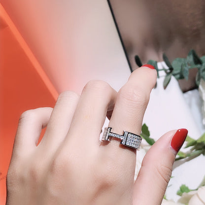 [Bling Jewelrys] H-RING MIT VOLLBESATZ-DIAMANTEN