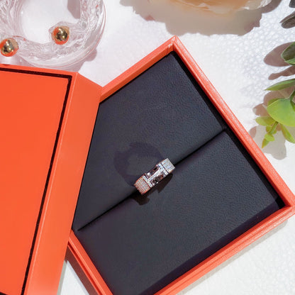 [Bling Jewelrys] H-RING MIT VOLLBESATZ-DIAMANTEN