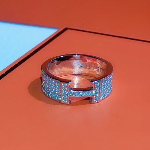 [Bling Jewelrys] H-RING MIT VOLLBESATZ-DIAMANTEN